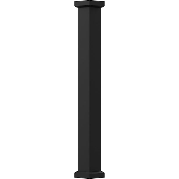 Ekena Millwork 6" x 10' Endura-Aluminum Empire Style Column, Square Shaft (For Post Wrap Installation) Non-Tapered EA0610INPSDEMEM - main